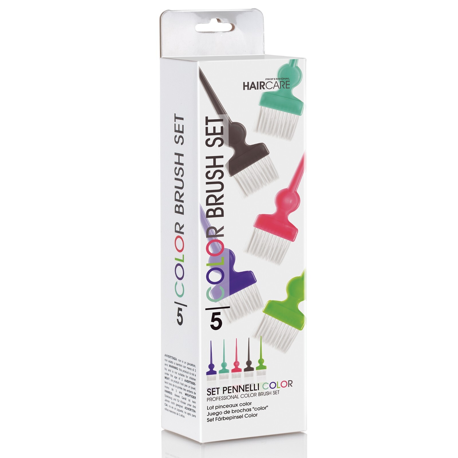 Set 5 Pennellesse White Ultrasoft Setole Nylon colorazione capelli
