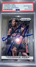 Terrance Ross Toronto RaptorAutographed 2013-14 Panini Prizm Card #121 PSA/DNA