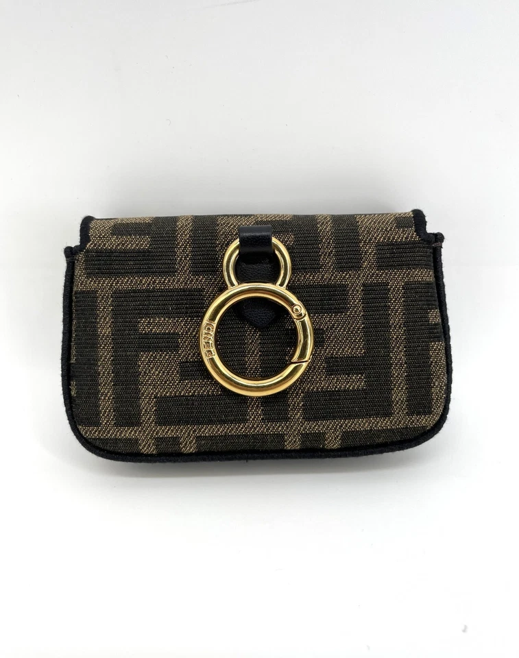 Auténtico Bolso Fendi Tela Jacquard FF 1974 Nano Baguette Charm Foto 3 de 4