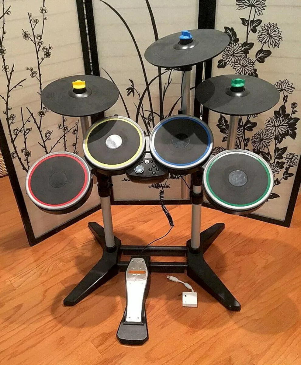 Nintendo Wii ROCK BAND 3 PRO-DRUM/PRO-CYMBAL drums kit set beatles 2  wireless RB | eBay