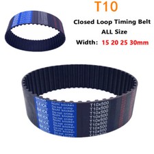 T10 10mm Pitch Closed Loop Synchronous Timing Belt 15mm Width for Pulley CNC 3D