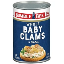 Bumble Bee Whole Baby Canned Clams, 10 oz Can - Ready to Eat - 14g Protein