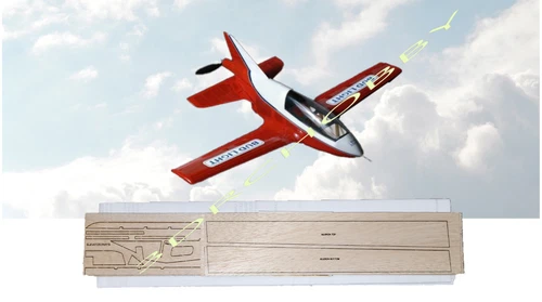 BD-5 29" WS RC Airplane Laser Cut Balsa Ply Short Kit W/ Plans