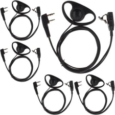 5pack D Shape Earpiece Headset PTT for Kenwood Puxing Wouxun Baofeng Radio