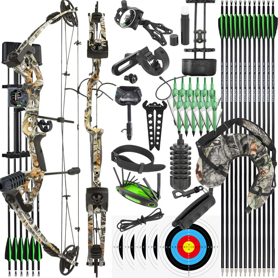 Compoundbogen Set Jagdbogen Einstellbar 30-55lbs Bogenschießen Sportbogen Jagd - Bild 2 von 4