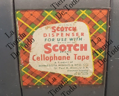 Old vintage heavy duty Scotch tape Dispenser paper weight for parts Read