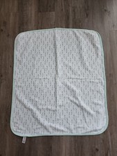 Carters Baby Blanket Precious Firsts Turtles Snails White Green Trim Lovey Euc