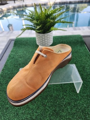 Clarks Womens Orange Mule Size 8 M  Clog Slippers Shoes Unique 