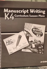 Abeka K4 Manuscript Writing Curriculum/Lesson Plans, 6th Ed.