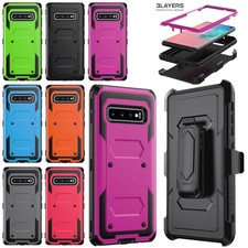 For Samsung Galaxy S10 Plus S10 S10e Shockproof Case Heavy Duty Cover/ Belt Clip