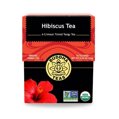 Buddha Teas - Hibiscus - Organic Herbal Tea - For Health 18 Count (Pack of 1)