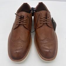 George Jonaah Oxford Shoes Men s Size 8 Brown Lace Up Memory Foam NWT