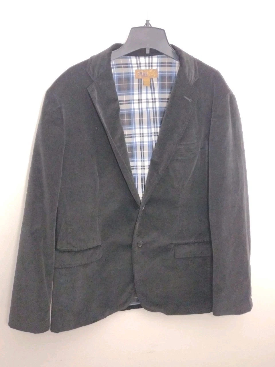 Blue Pronto Uomo Mens Black Cotton Stretch Sport Coat Blazer Jacket Size X Large