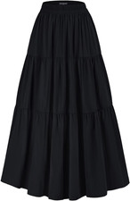 Maxi Long Skirts for Women Summer Flowy Renaissance Skirt with Pockets