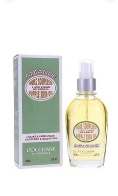 L'OCCITANE Almond Supple Skin Body Oil Spray 100ml/3.3oz  NEW in box, Unsealed