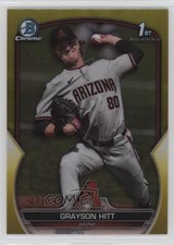 2023 Bowman Draft Chrome Yellow Refractor 47/75 Grayson Hitt #BDC-57 0a98