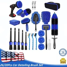 26Pcs Car Detailing Gun Tools Kit Vehicle Auto Engine Wheel Washing Cleaning Set