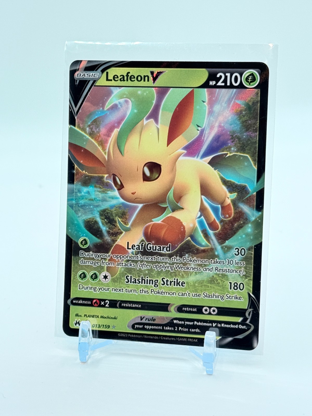 Leafeon V 013/159 Crown Zenith NM Ultra Rare Pokemon Card