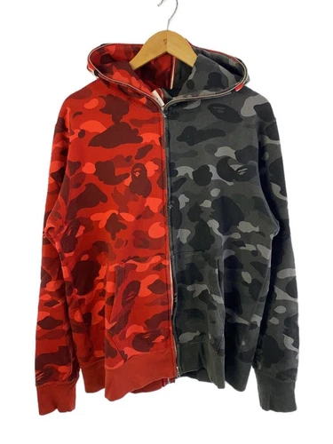 A BATHING APE (BAPE) Felpa con cappuccio zip intera A BATHING APE grigia XL usata