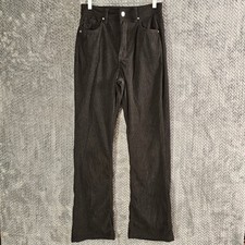 Women Black Corduroy High Waisted Straight Leg Pants Size 6 M Shein