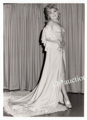 Striptease BLONDE STRIPPERIN auf der Bühne * Vintage 50s SEUFERT Stuttgart Foto