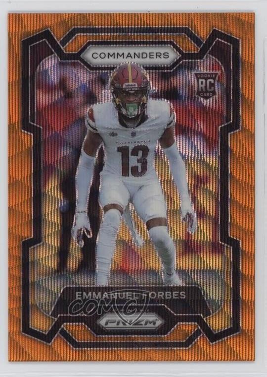 2023 Panini Prizm Rookies Orange Wave Prizm 3/60 Emmanuel Forbes #399 07rd