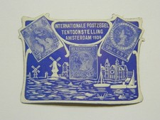 Vignette Exposition philatélique internationale Amsterdam Pays-Bas 1909