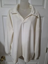 Preowned Mondetta V-neck Ivory Pullover Sz XXL.