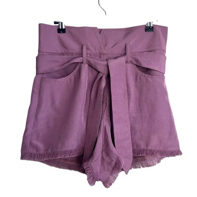 NANUSHKA Shorts Womens Medium Pink Belted High Rise Shorts Casual Paperbag Waist