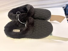 Dearfoams Black Ballet Style Slippers Size XL 11-12 