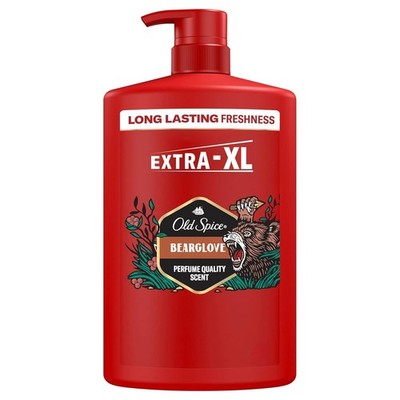 Old Spice Bearglove 3in1 Duschgel 1000ml Pumpspender Haar Gesicht Körper Frische
