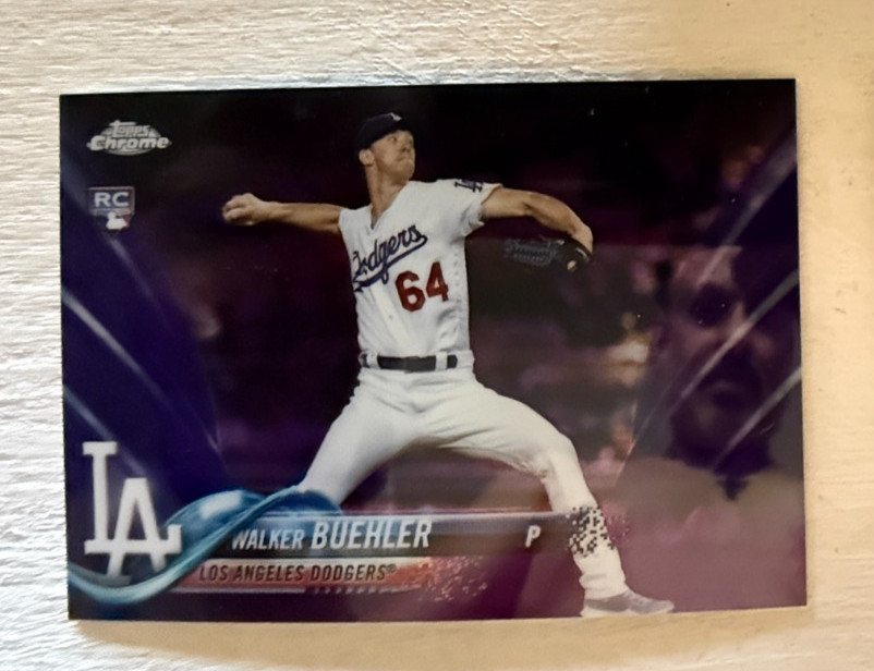 2018 Topps Chrome - Walker Buehler #71 Purple Refractor /299 (RC) Rookie