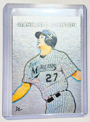 Giancarlo Stanton Platinum Artist Signed ''Florida Marlins'' Trading Card 1/1