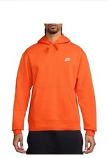 Nike Men  s Sportswear Club Pullover Hoodie Size Medium Safety Orange BV2654-819