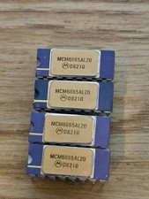 4X Vintage MCM6665AL20 Motorola Dynamic RAM Page Mode 64K X 1 Ceramic Dip Gold