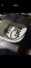 Electric Foot Bath Spa White/Black with Massage Rollers for Feet