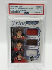 2023 The Cup Trios Jersey #C3-BKG Connor Bedard Korchinski Guttman /35 PSA 8