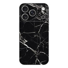 Coque en silicone - Compatible Apple iPhone 17 Pro - design marbre noir