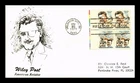 US COVER WILEY POST AVIATION PIONEER AIR MAIL FDC BLOCK THERMOGRAPHED CACHET