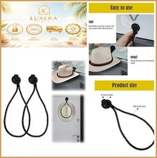 2PCS Hat Holder for Truck Car Dashboard Suction Cup Mount Cowboy Hat Rack