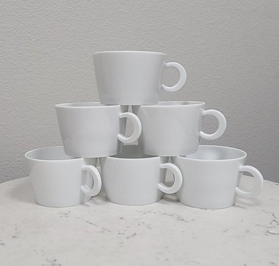  Set Of 6 Bernardaud Ecume White Breakfast Coffee Cup 