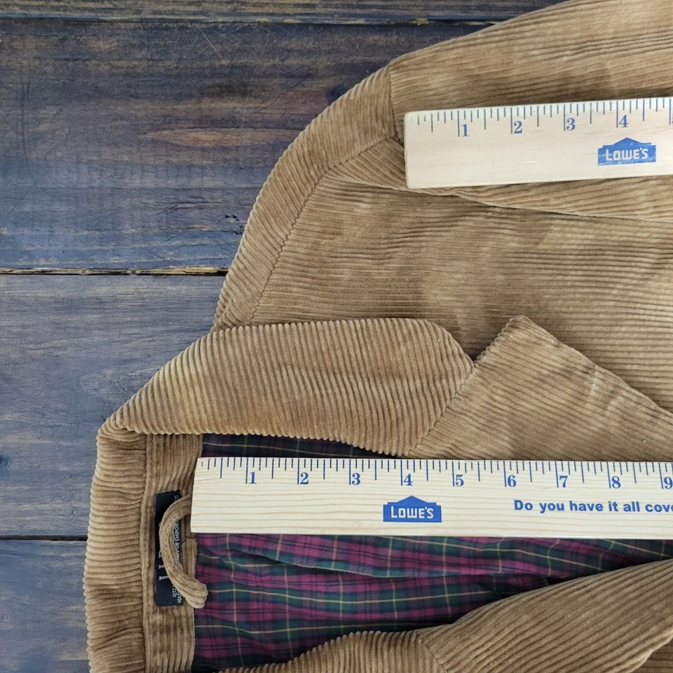 L.L Bean Men's Sport Coat Blazer Three Button Brown Corduroy Cotton Size 44 TALL - Image 4 of 4