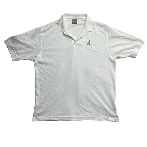 Nike Jordan Team Fit Dri-FIT Polo Shirt White Men’s Large Jumpman Golf