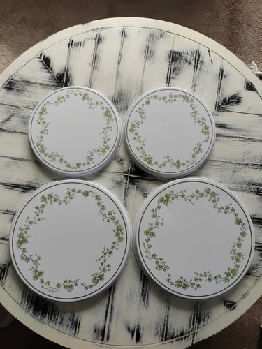 Corelle Callaway Ivy Pattern Tin Stove Burner Covers Set Of 4 - 8.5" & 10" VTG