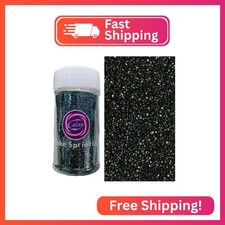 Sentovac Black Sanding Sugar for Baking Edible Sparkling Sugar Sprinkles Coarse