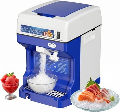 Commercial Ice Shaver Crusher 300LBS/H,500W Electric Snow Cone Maker,Tabletop