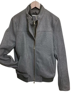 BANANA REPUBLIC Veste Moto Riders Homme Charcoal Gris Largeur 53.5cm - Photo 1/4