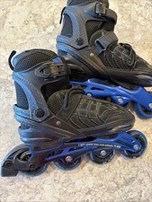 Schwinn ABEC 7 Roller Blades Size 6-7 Black Blue 76mm Wheels Adjustable