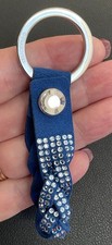 **BNIB** GENUINE SWAROVSKI Blue Plaited Clear Crystal Keyring - #5233487