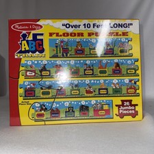Melisa & Doug Alphabet Train 10 ft Long Puzzle, 26 Jumbo Pieces, 3+ Age, NEW
